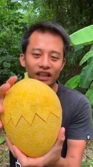 头上吃瓜,品味夏日清凉